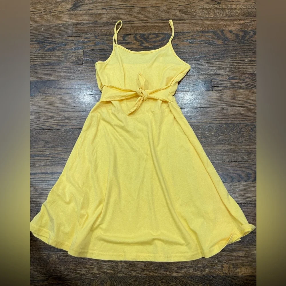 Place girls Yellow Spaghetti Strap Sundress size 10/12